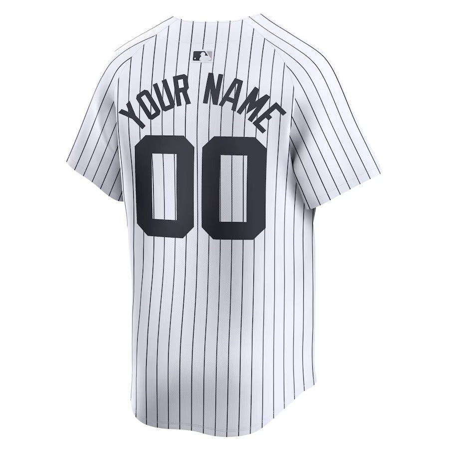 New York Yankees Nike White Home Limited Custom Jersey-PU091324358