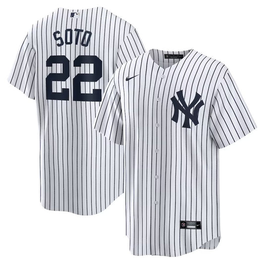 New York Yankees Juan Soto Nike White Home Replica Player Jersey-PU091324360