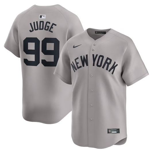 New York Yankees Aaron Judge Nike Gray Away Limited Player Jersey-PU091324361