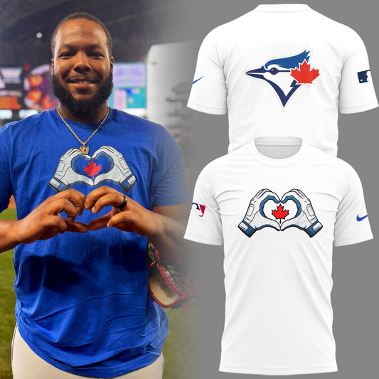 Limited Edition Blue Jays Baseball Vladdy George’s signature hand heart TShirt v3