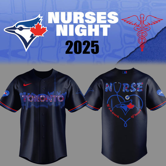 Limited Edition Blue Jays Baseball NURSES NIGHT cc Jersey-PU25042011