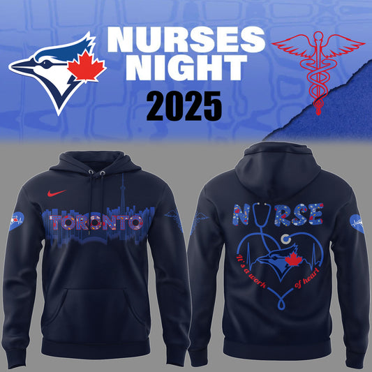 Limited Edition Blue Jays Baseball NURSES NIGHT cc Hoodie-PU25042012