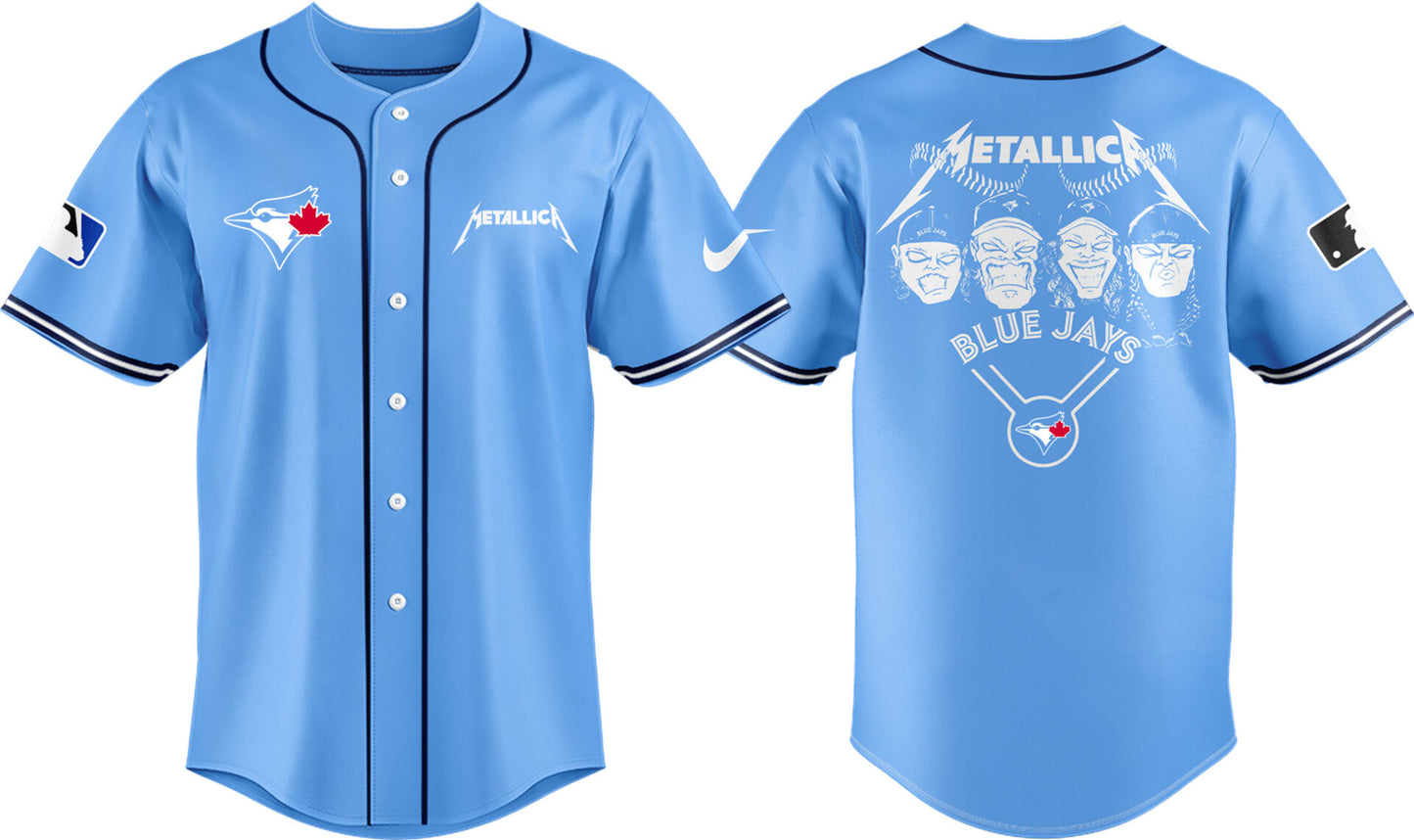 Limited Edition Blue Jays Baseball Metallica Night Light Blue Jersey-PU25042404
