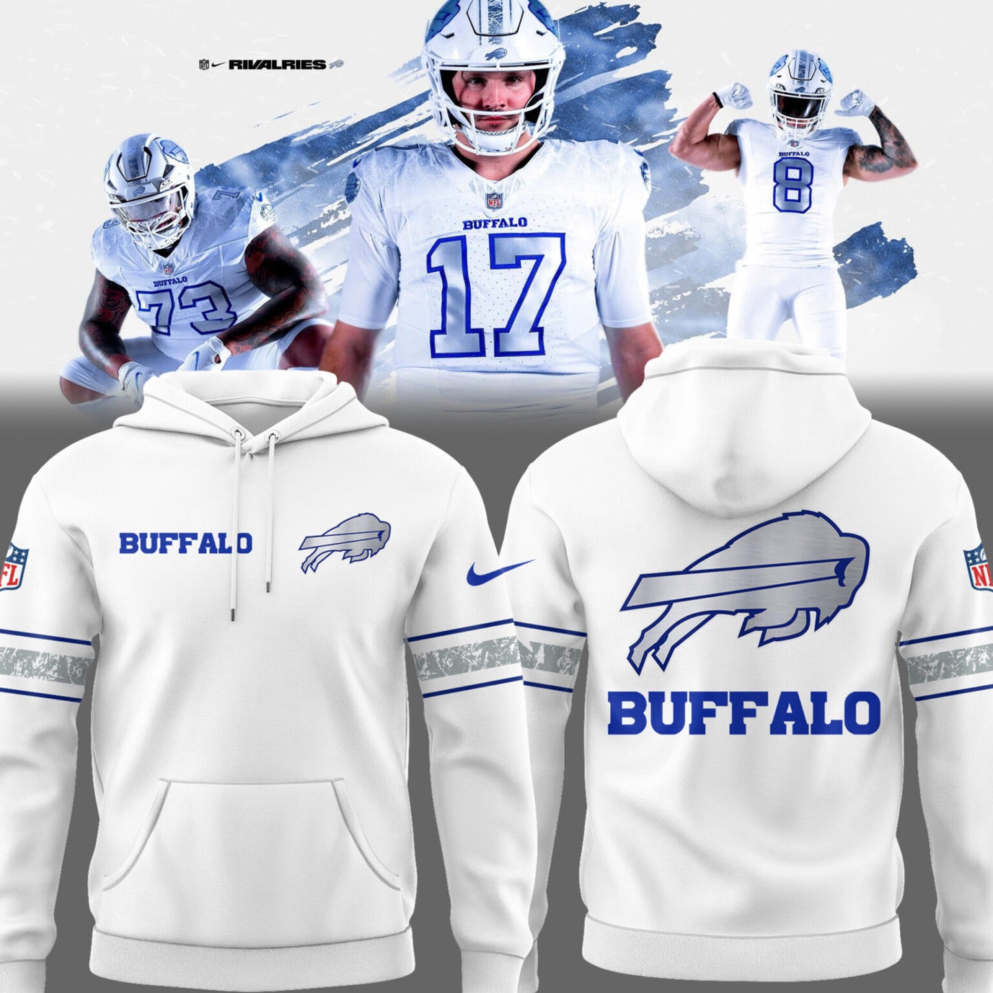 Buffalo Bills Cold Front Rivalries Hoodie | Cap | Joggers V3