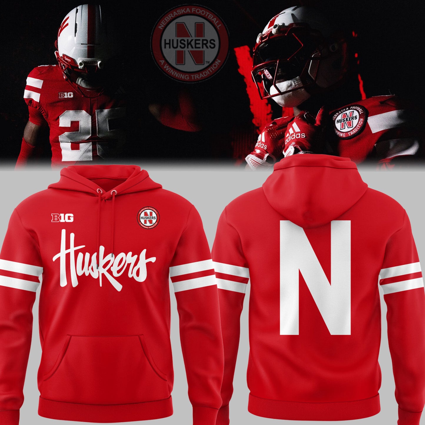 Limited Special Edition Husker Red Dawn Hoodie v2