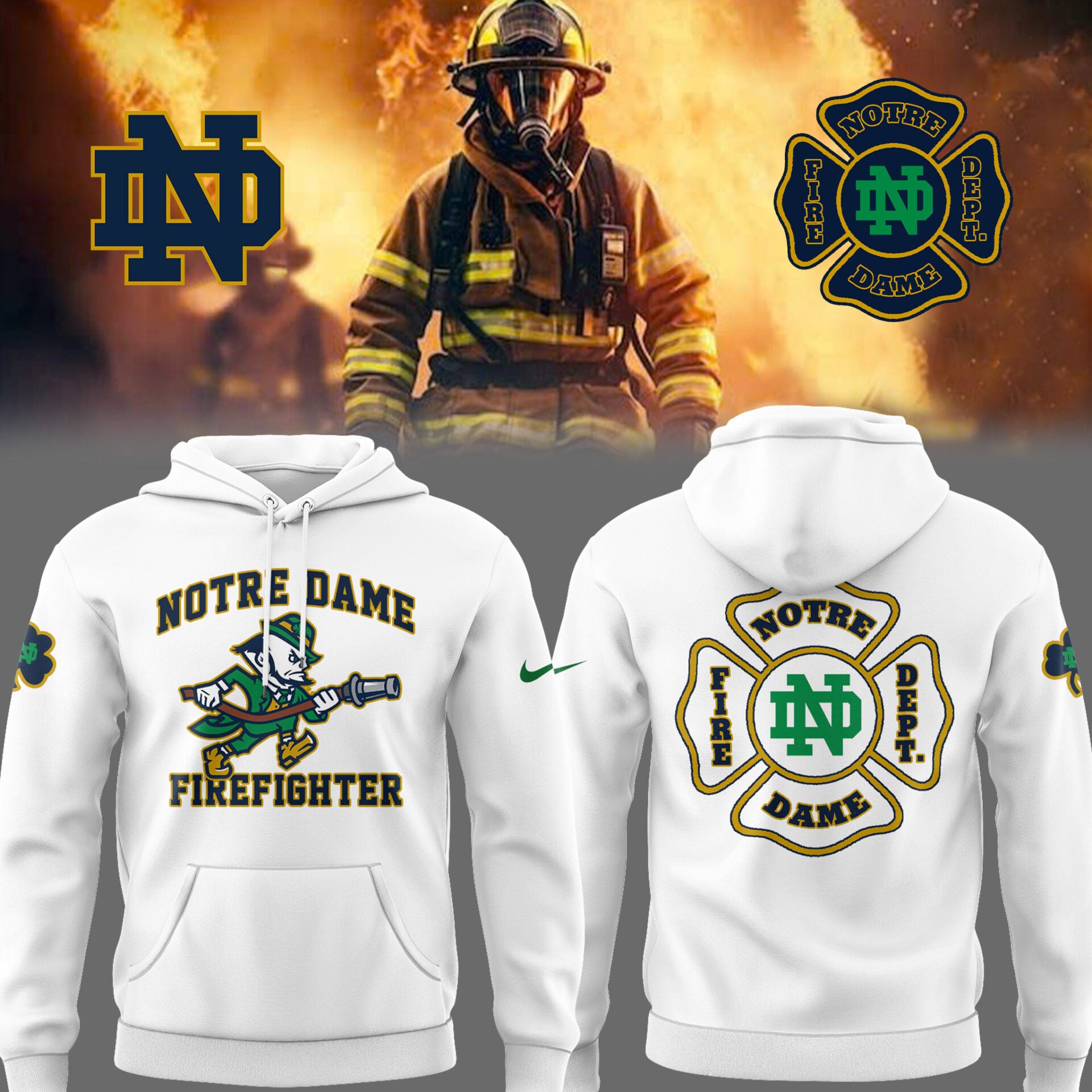 Limited Edition Irish Football x Firefighter Appreciation Day 2025 Hoodie