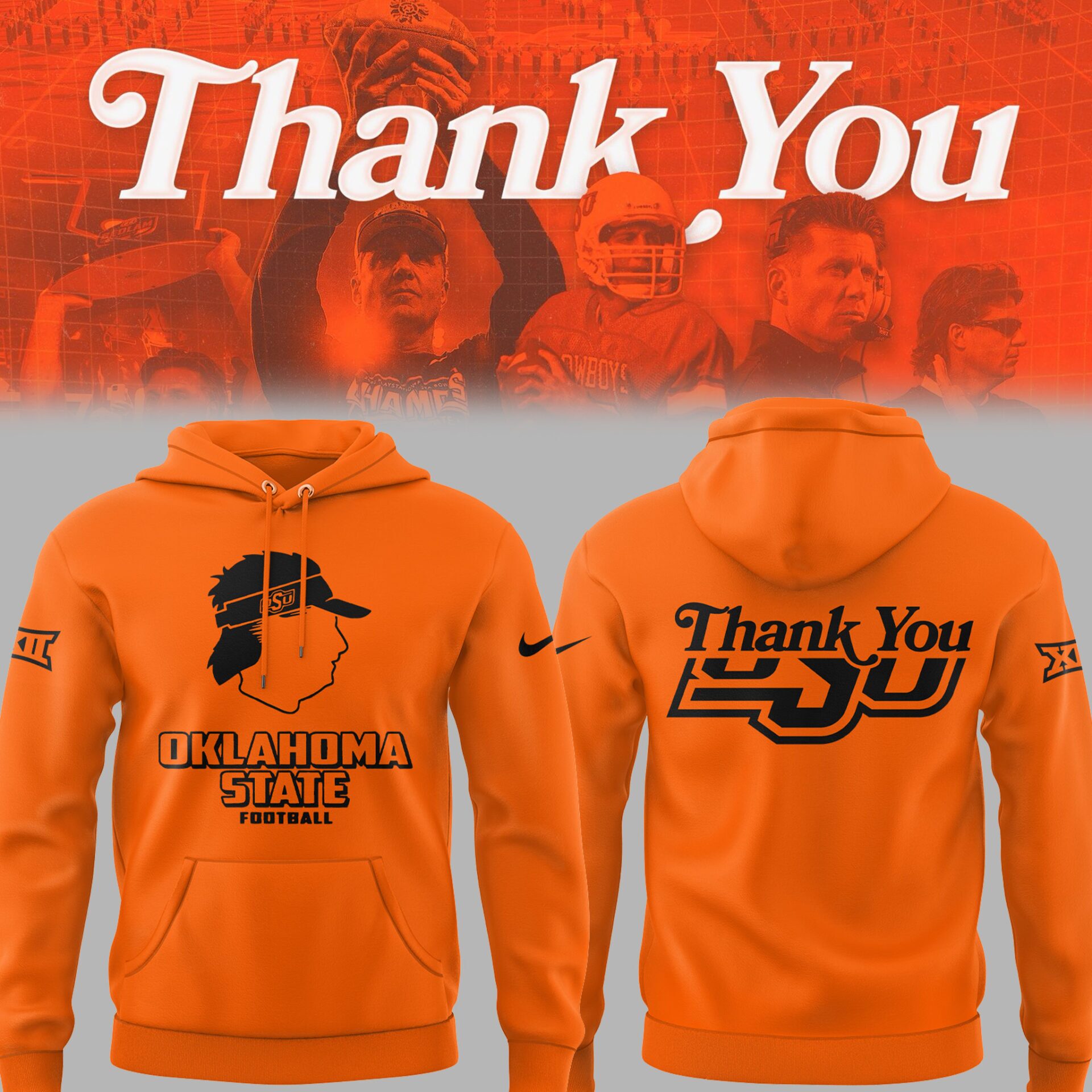 Limited Edition OSU FB Thank You For The Memories, Coach Mike Gundy Hoodie