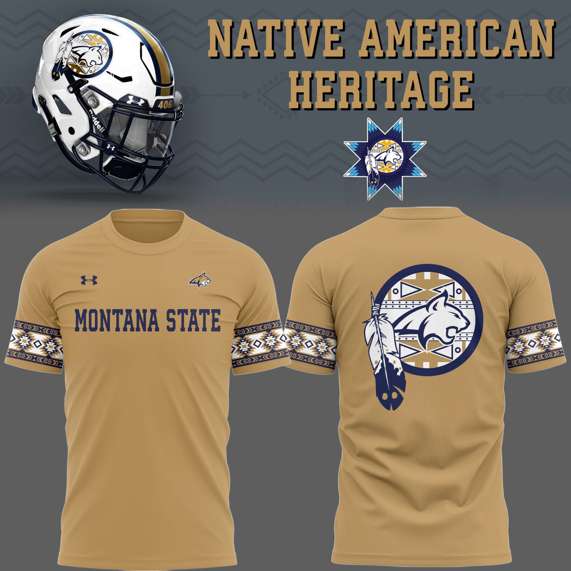 Limited Edition Montana State Football Native American Heritage Month TShirt-PU25102306