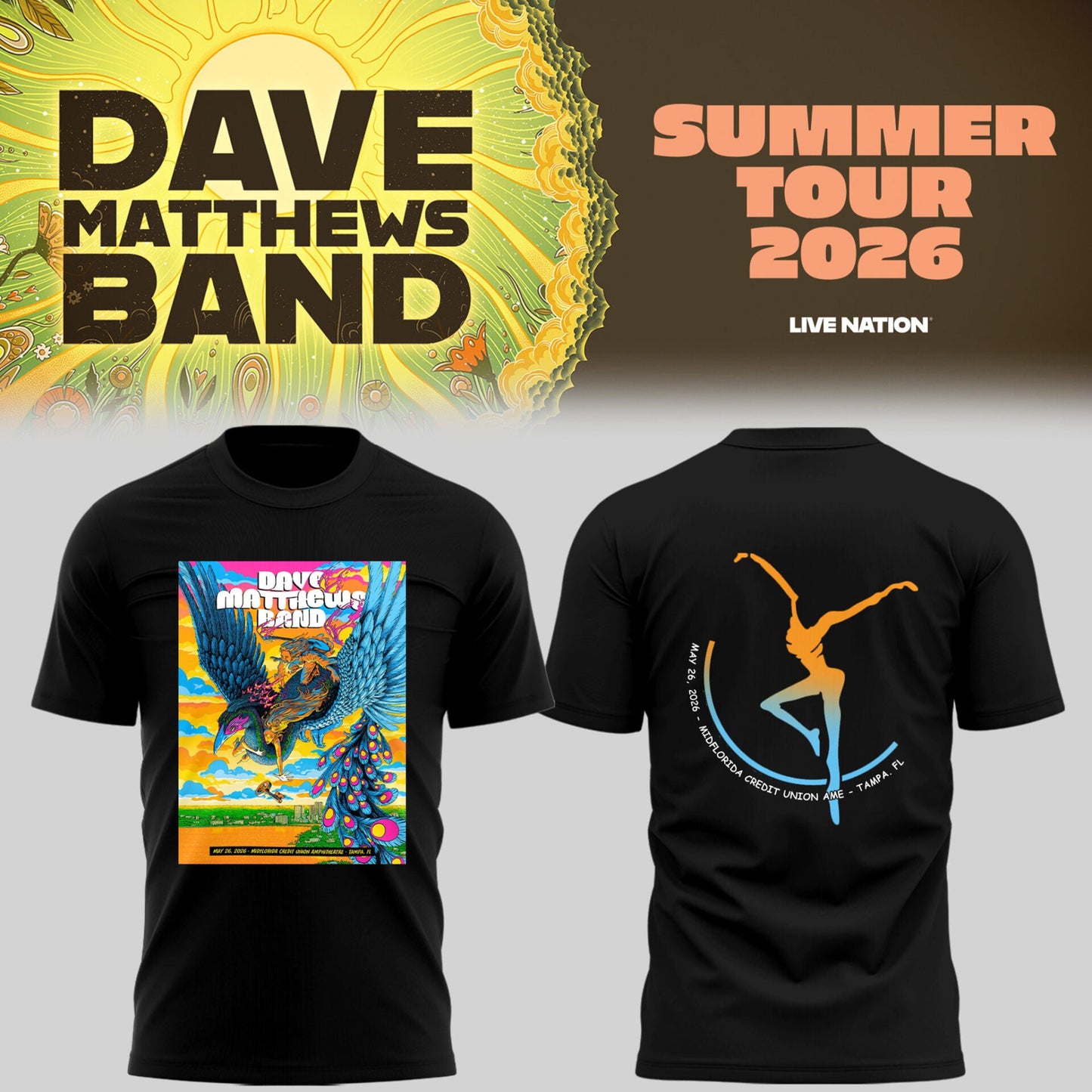 Limited Edition DMB  Tour 2026 Shirt