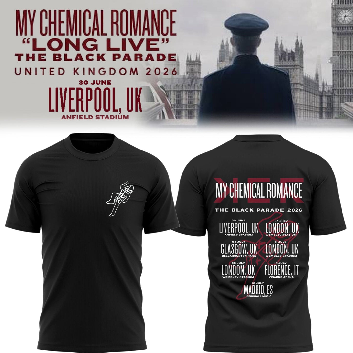 MCR The Black Parade TOUR 2026 TShirt