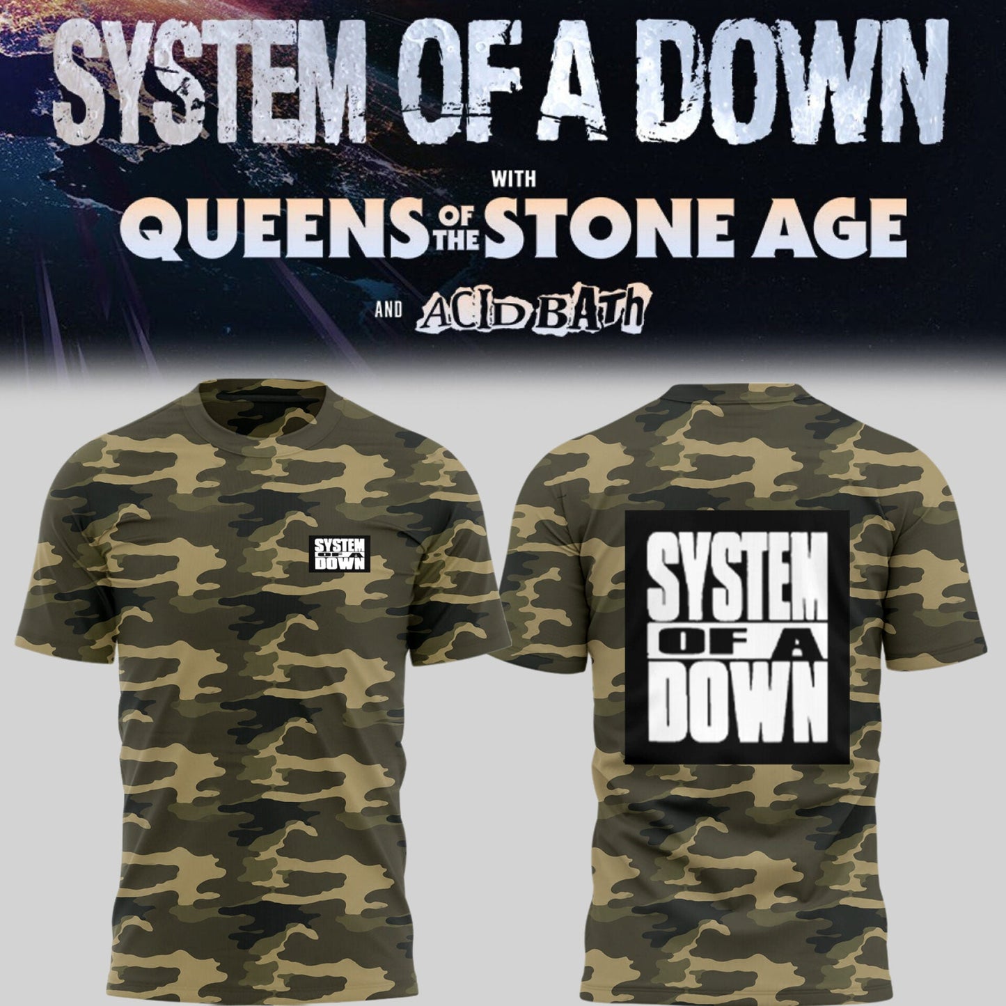 Limited Edition SOAD UK & Europe Stadium Tour 2026 T-Shirt