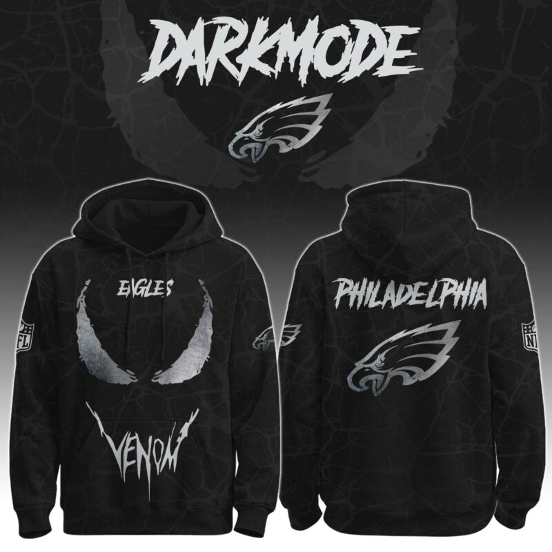 Philadelphia Eagles Eagles x Venom Darkness Hoodie