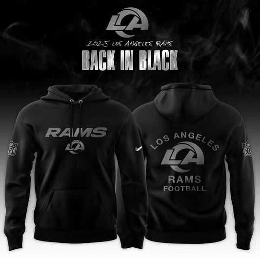 Los Angeles Rams ‘Back in Black’ 2025 Special Edition Hoodie
