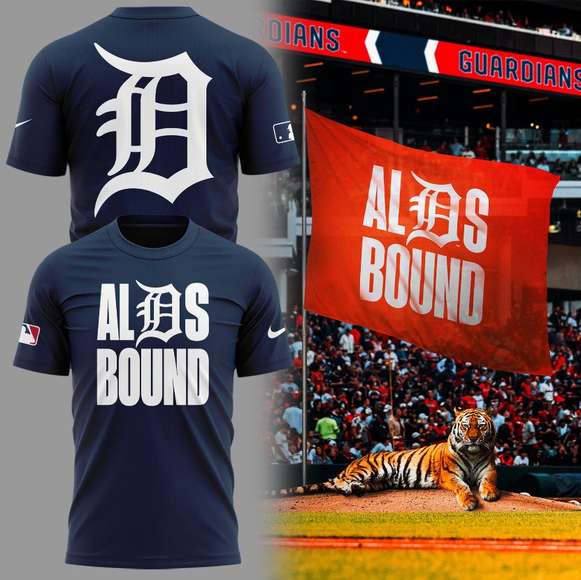 Limited Edition Tigers Baseball ALDS Bound Navy TShirt