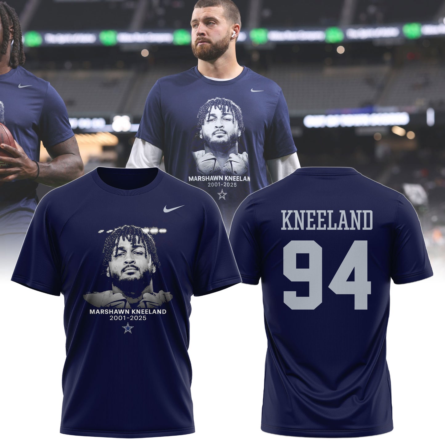 _ Dallas Cowboy Marshawn Kneeland 2001 2025 RIP Tee v2