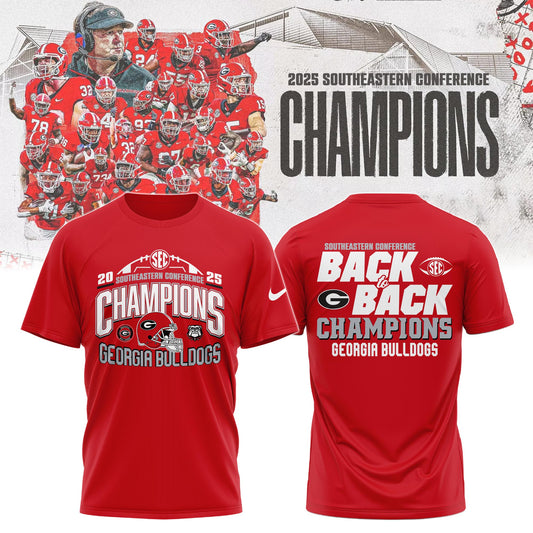 UGA 2025 SEC Football Conference Champions T-Shirt Limited Edition