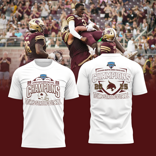 Texas State 2026 LOCKHEED MARTIN ARMED FORCES BOWL T-Shirt