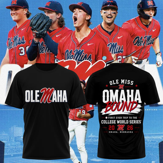 Ole Miss Rebels 2026 NCAA Baseball Men’s College World Series OMAHA T-Shirt