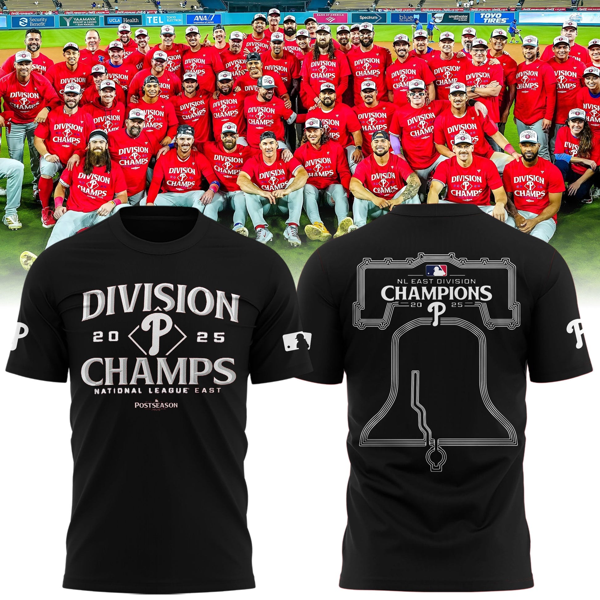 Philadelphia Phillies BACK-TO-BACK NL EAST CHAMPIONS T-Shirt