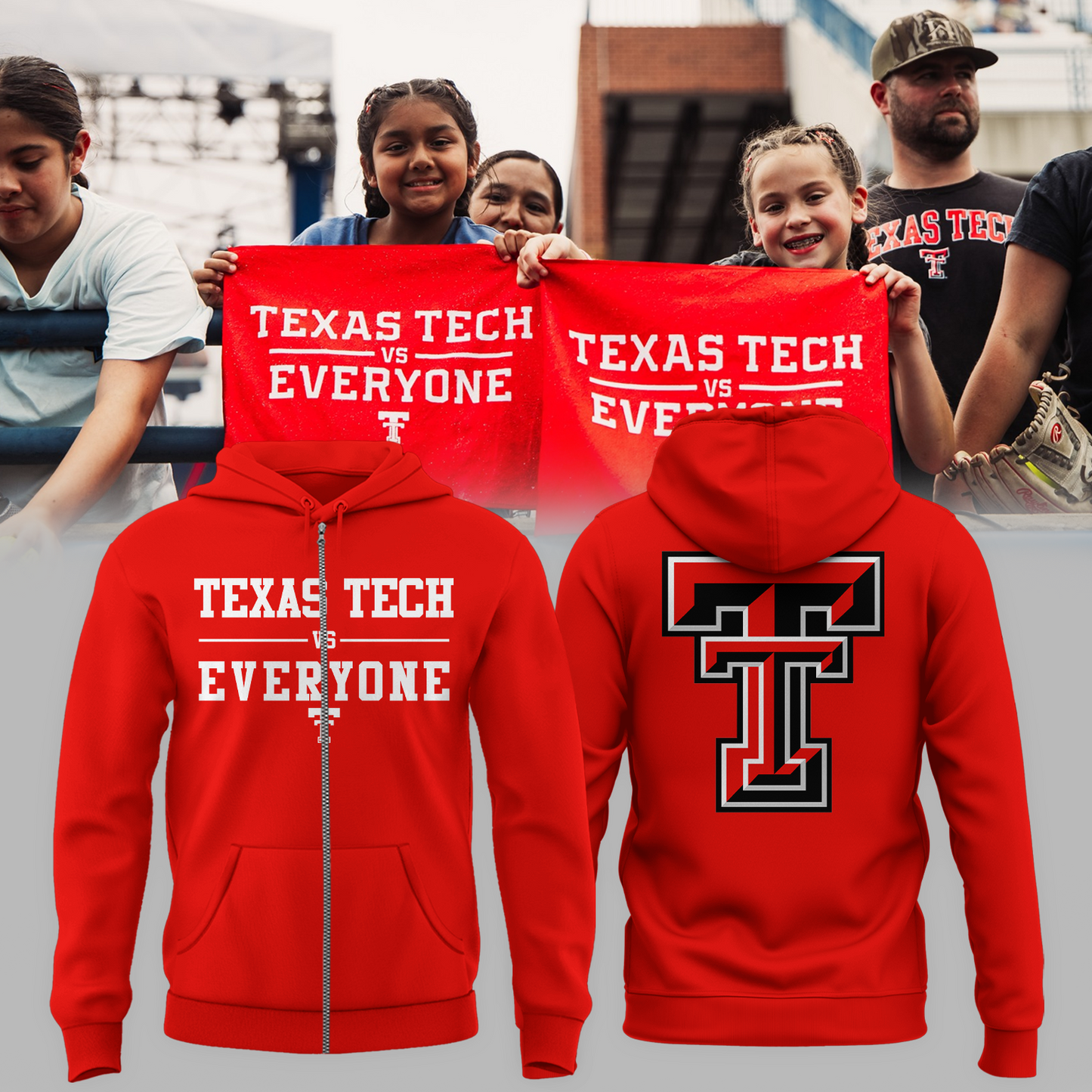 🔥 Texas Tech Special “Texas Tech Vs Everyone” Limited Edition Zip Hoodie