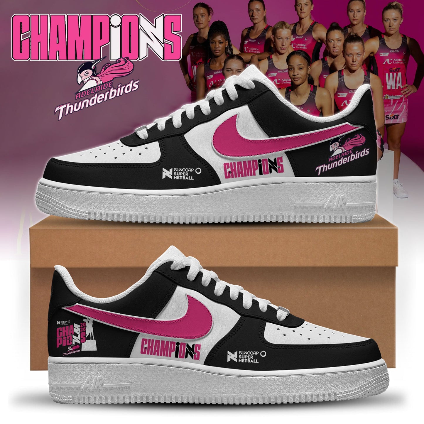 ADE Thunderbirds Champions Suncorp Super Netball 2026 Limited Edition + Selling Out Fast