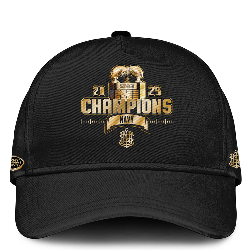 Navy Midshipmen – Back-to-Back CIC Trophy Champions 2025 Combo Hoodie