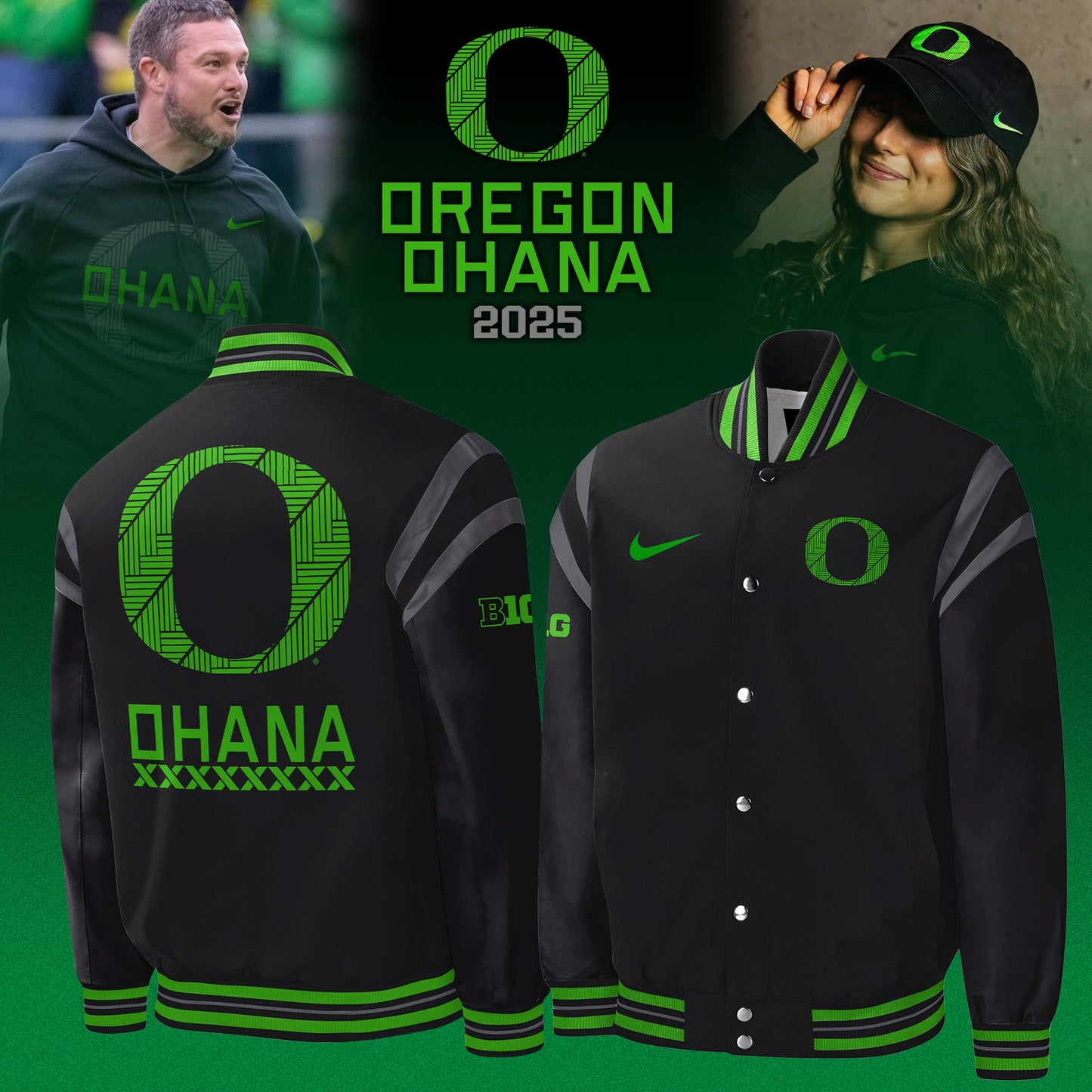 _Oregon Ducks Ohana 2025 Limited Edition Bomber Jacket