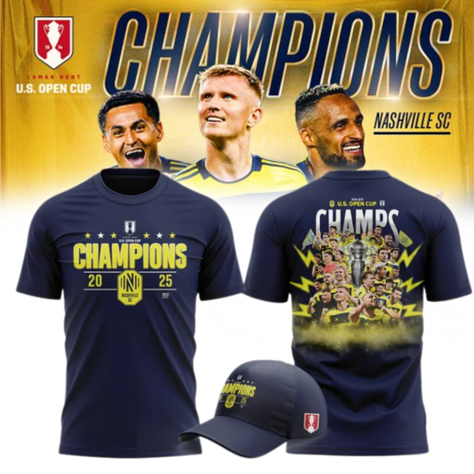 Nashville Soccer Champions Open Cup 2025 T-Shirt (Navy)
