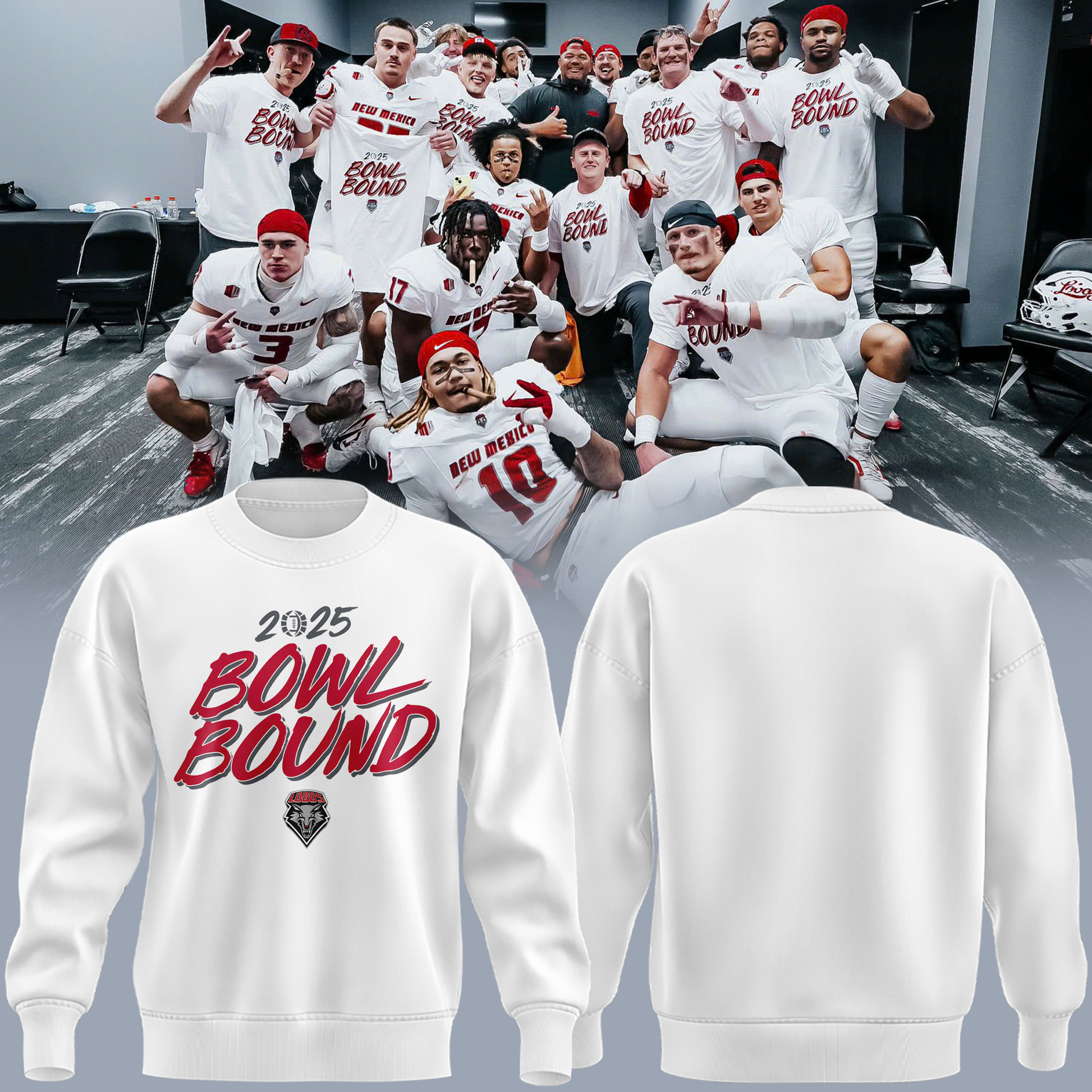 New Mexico Football  BOWL BOUND  Sweatshirt 2025