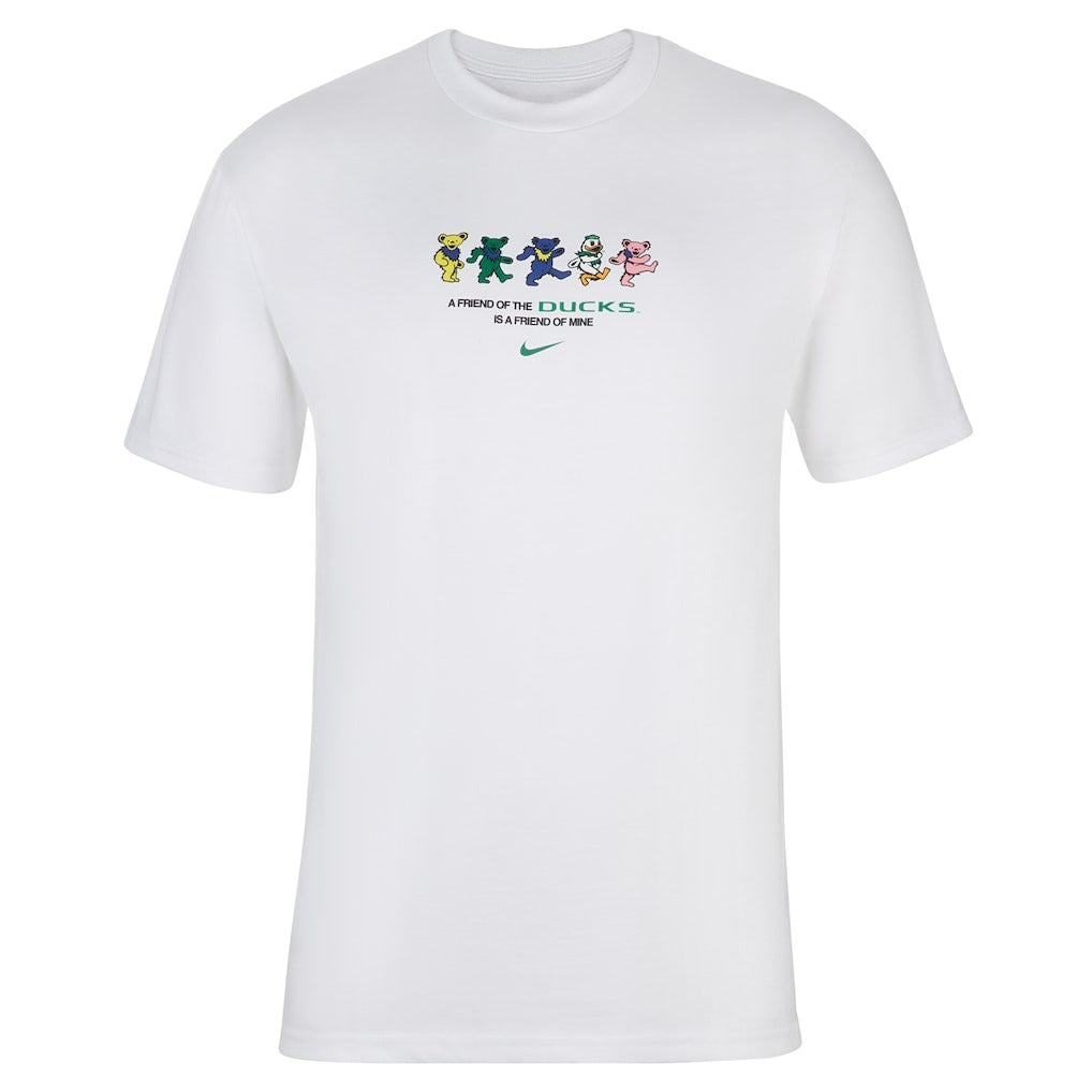 Oregon Ducks Grateful Ducks Dancing Bears T-Shirt - White