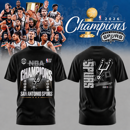 _Spurs 2026 NBA Champions Black Tee