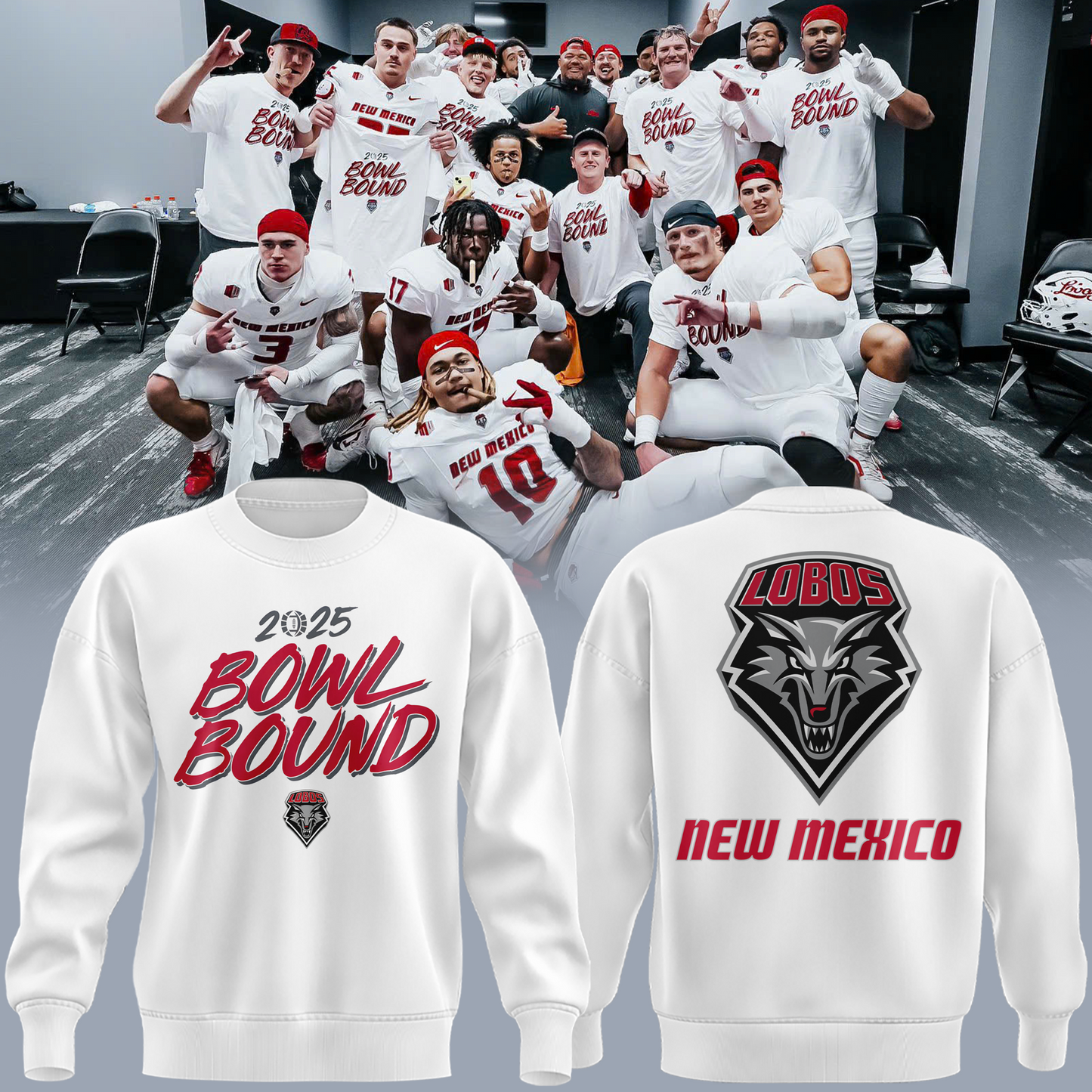 New Mexico Football  BOWL BOUND  Sweatshirt 2025