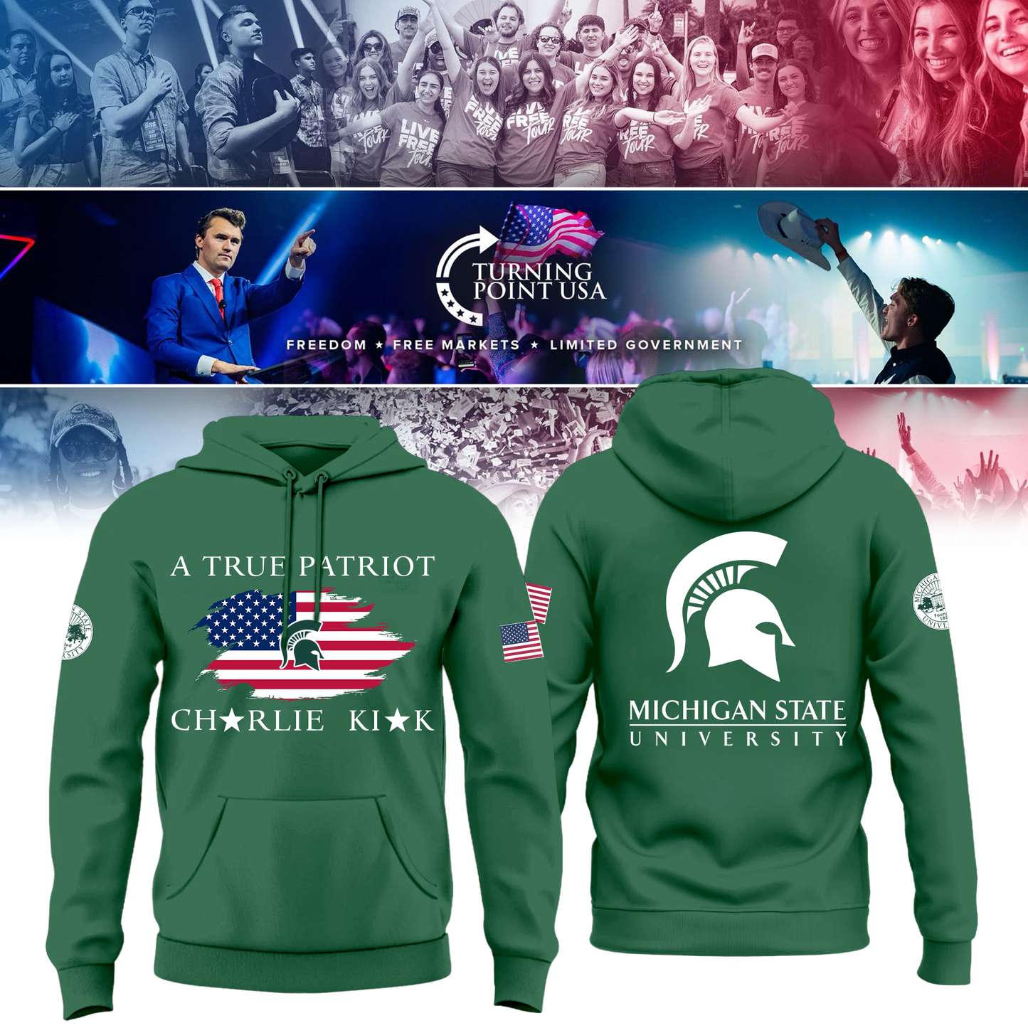 Michigan State University x Turning Point USA Hoodie