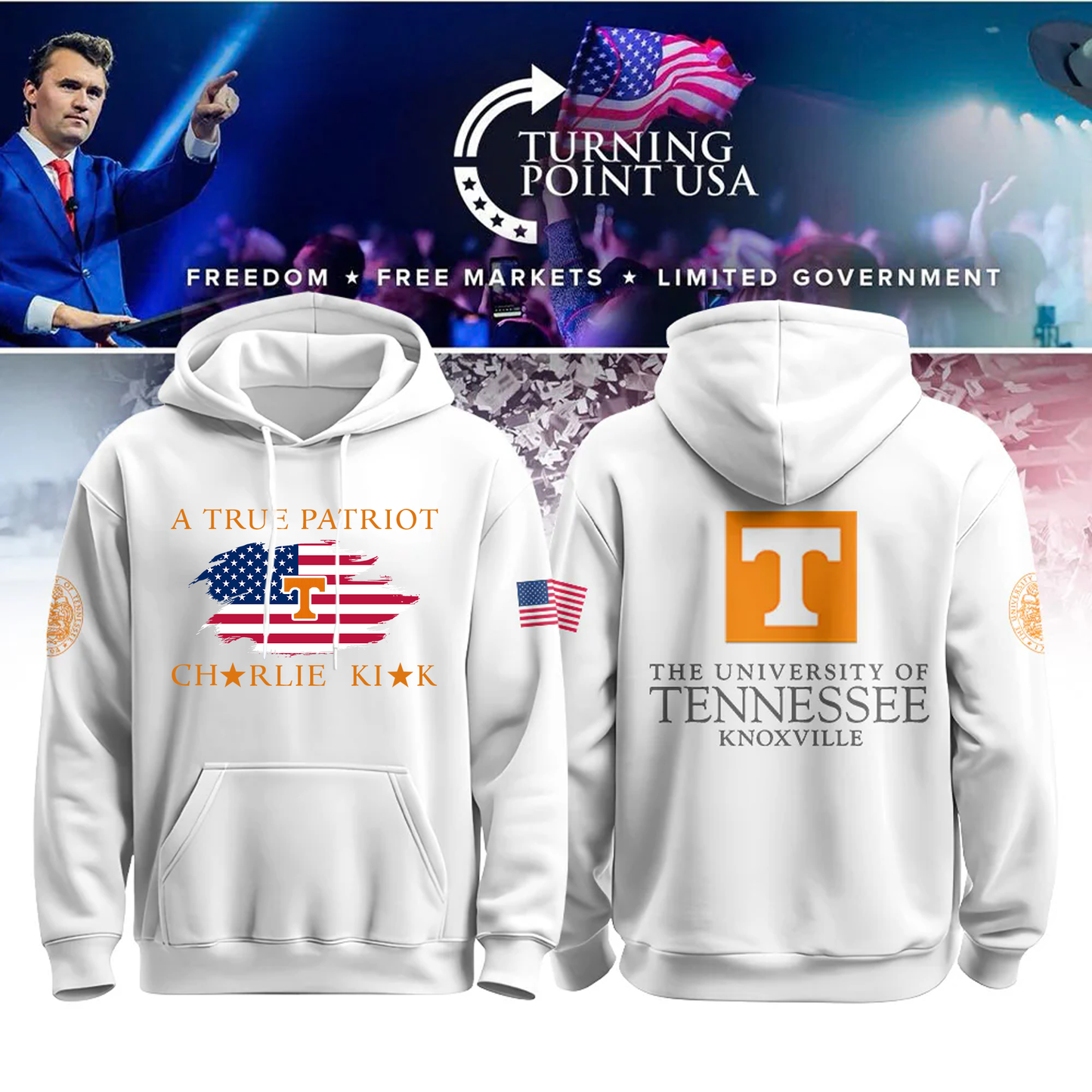 Limited Edition University of Tennessee, Knoxville x Turning Point USA Hoodie