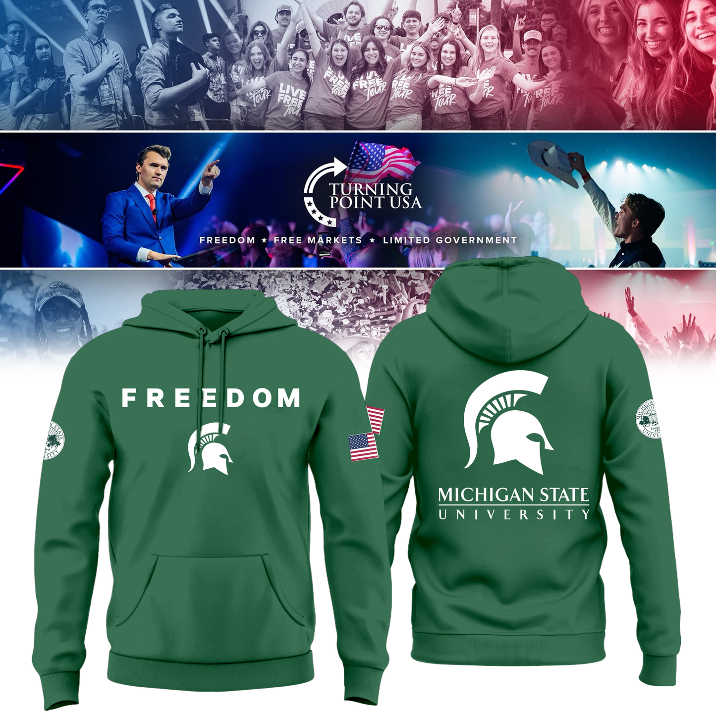 Michigan State University x Turning Point USA Hoodie