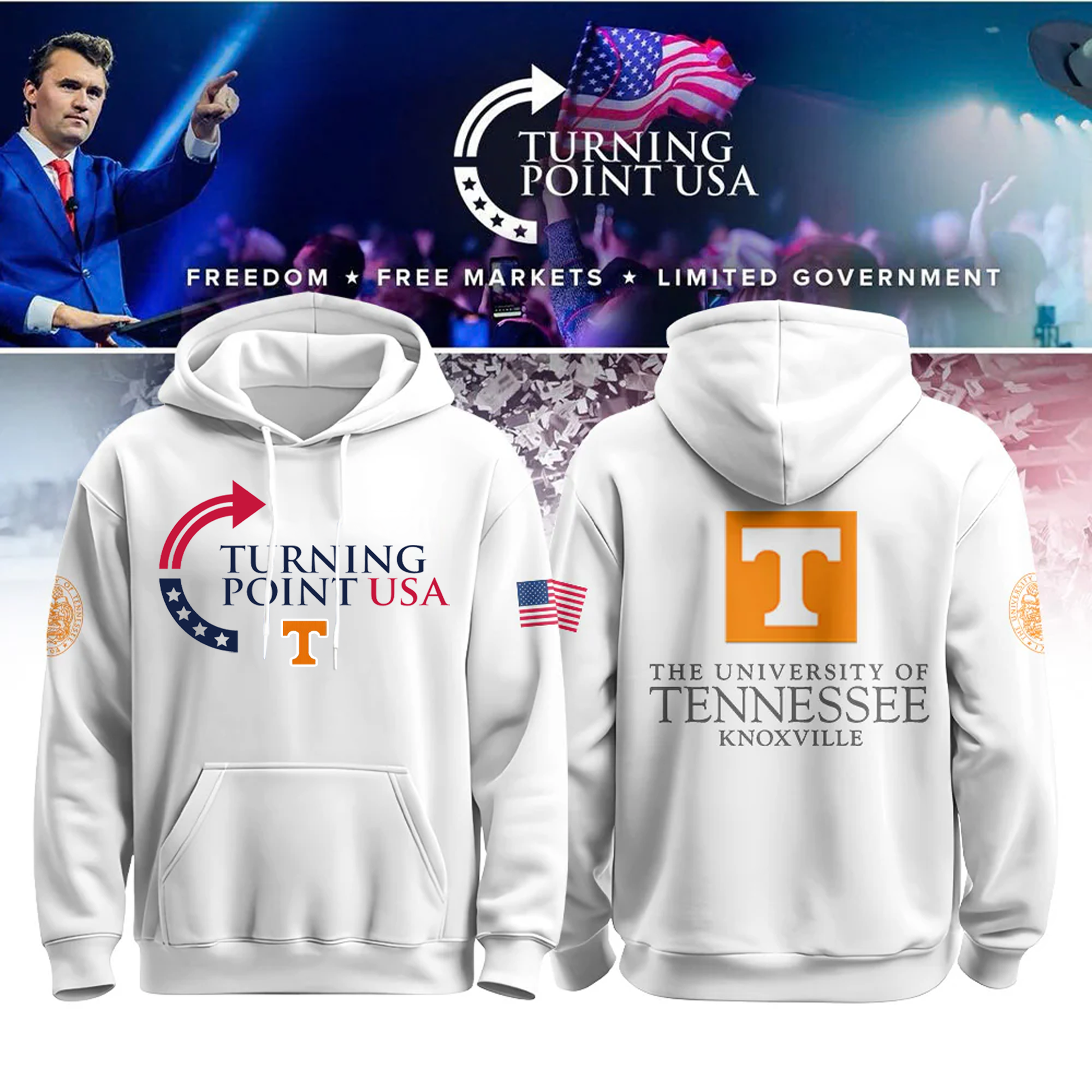 Limited Edition University of Tennessee, Knoxville x Turning Point USA Hoodie