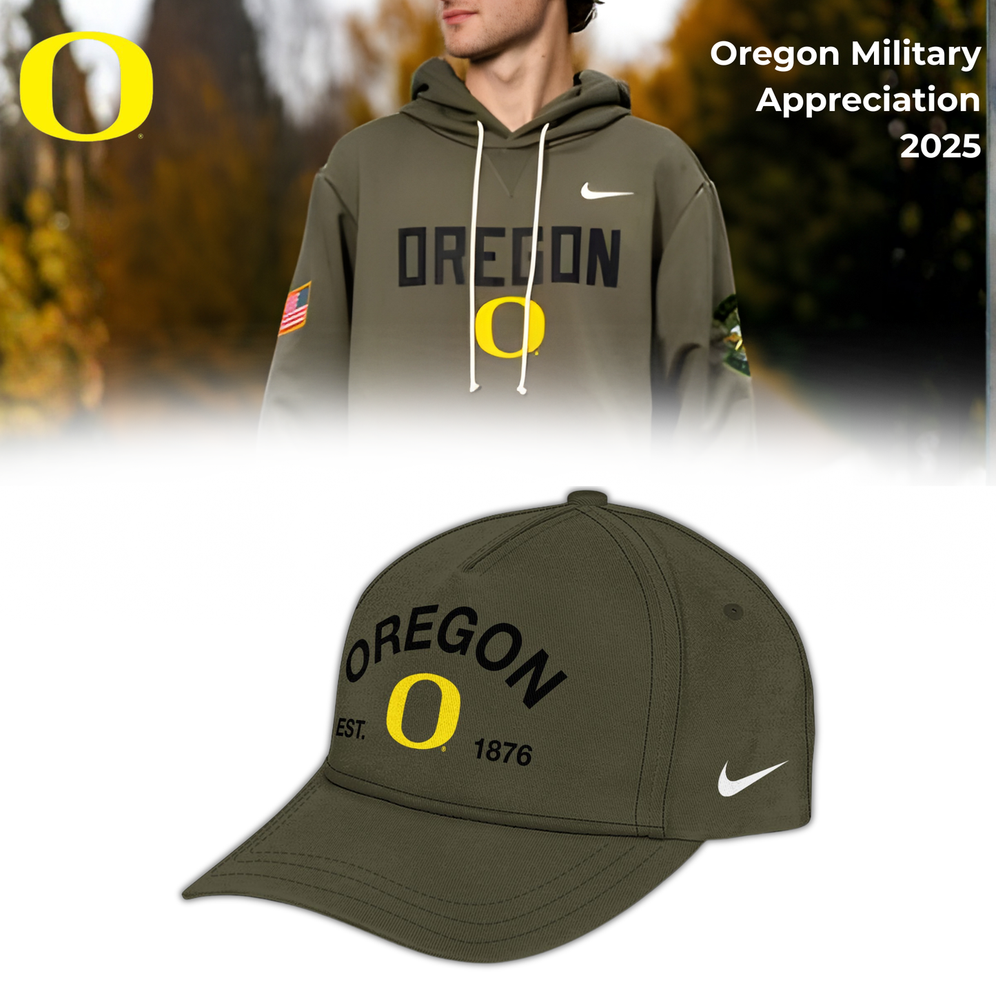 Oregon Ducks 2025 Military Appreciation Limited Edition Sweater