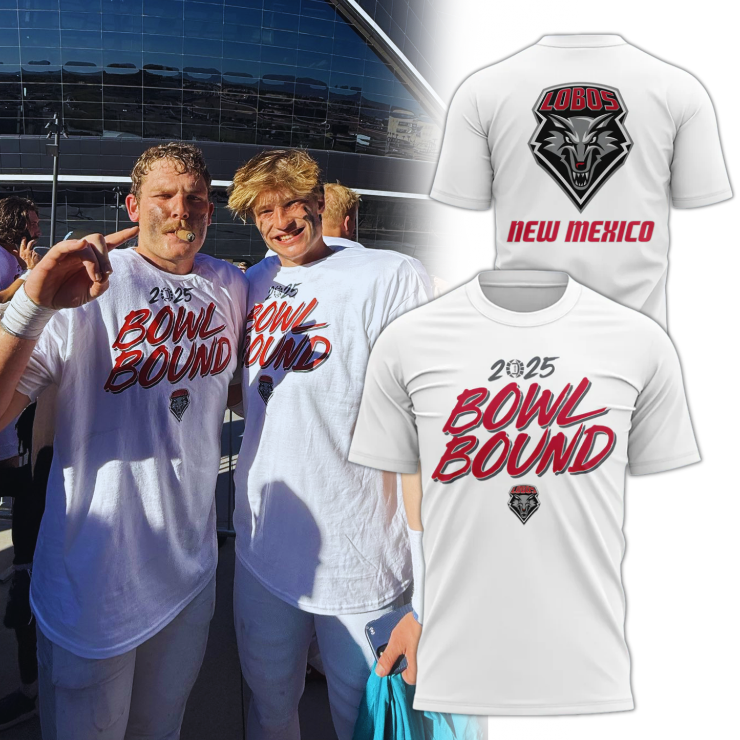 New Mexico Football  '' BOWL BOUND '' T-Shirt 2025