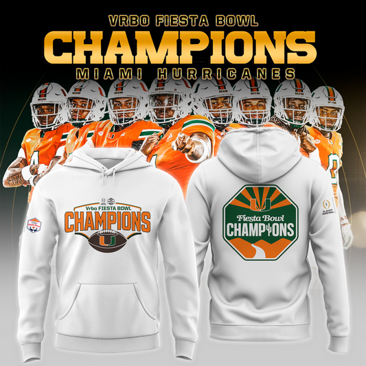 Miami Hurricanes Special Fiesta Bowl Champions Limited Edition Hoodie