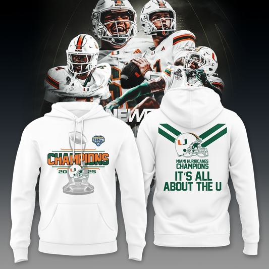 Miami Hurricanes - 2025 GOODYEAR COTTON BOWL CLASSIC Champion Hoodie