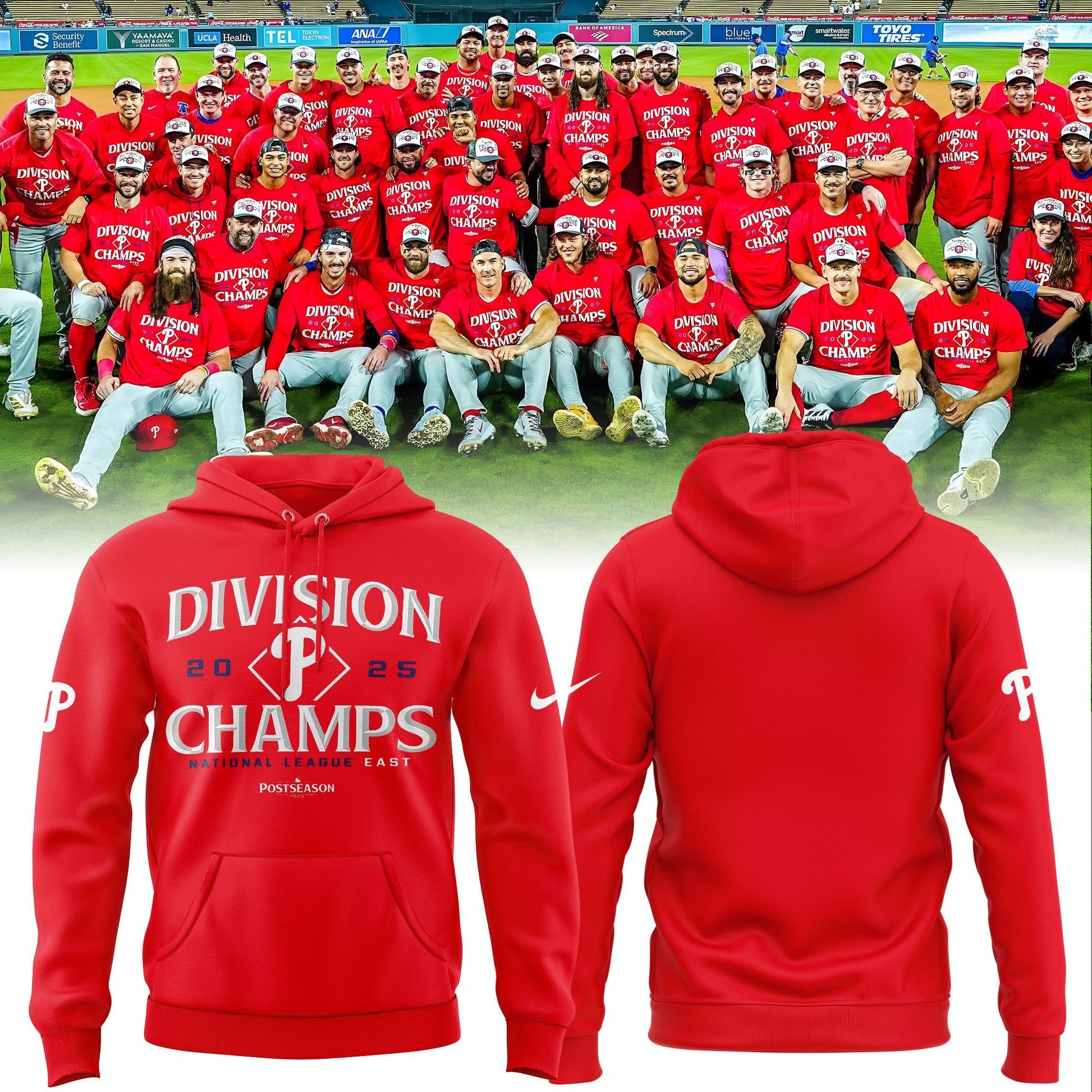 Philadelphia Phillies BACK-TO-BACK NL EAST CHAMPIONS Hoodie