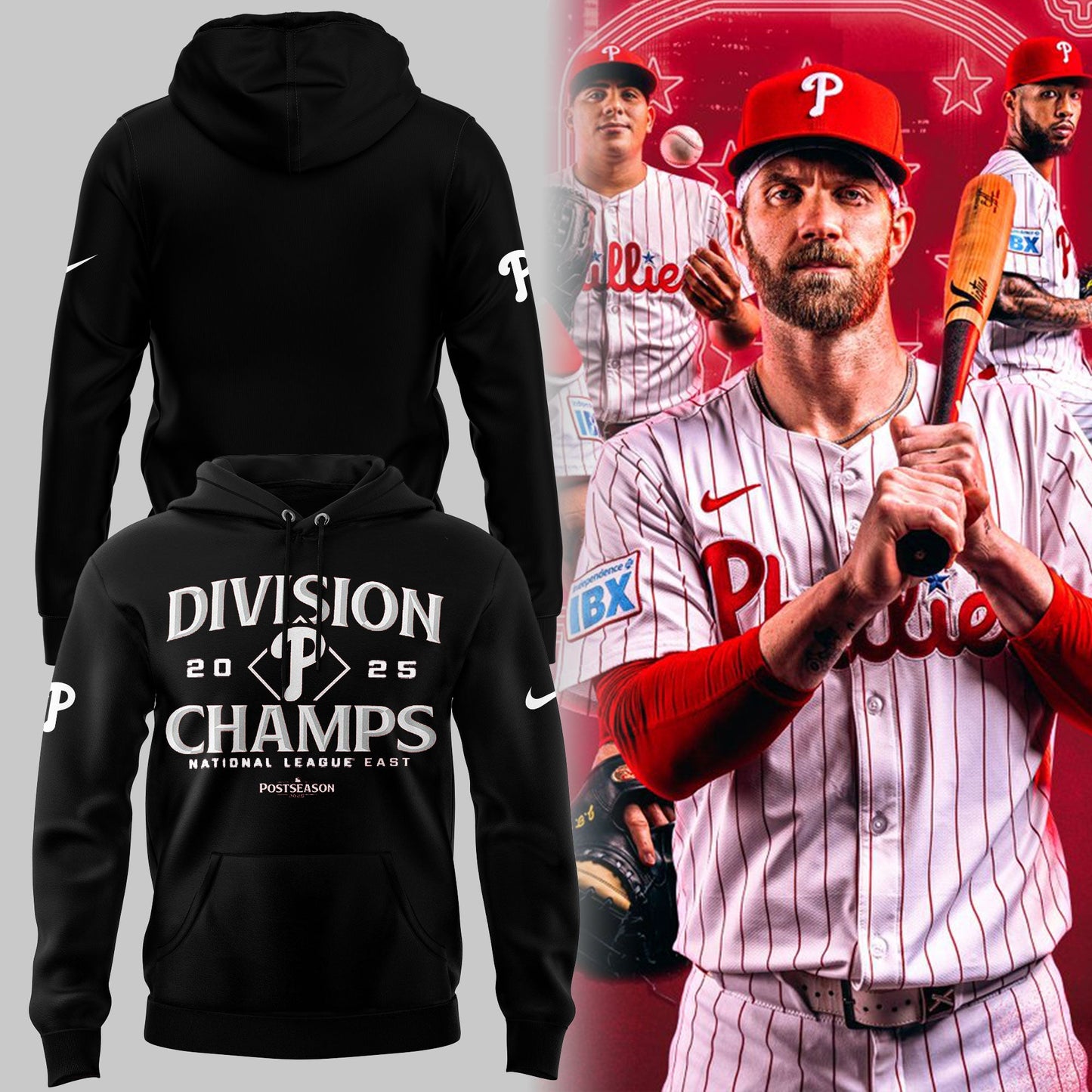 Philadelphia Phillies BACK-TO-BACK NL EAST CHAMPIONS Hoodie