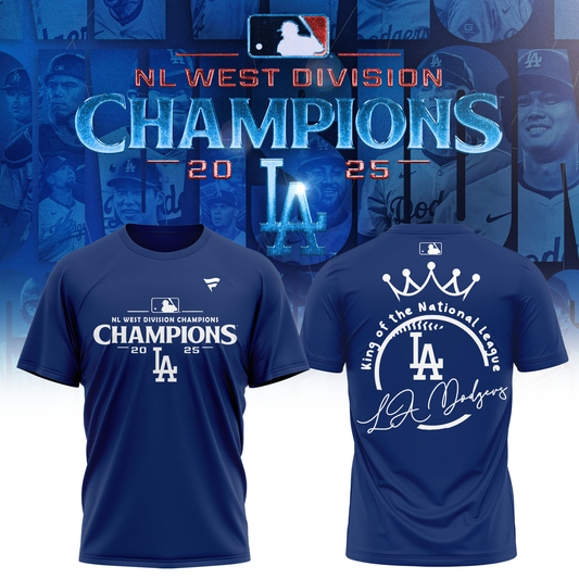 Los Angeles Dodgers 2025 NL West Division Champions T-Shirt