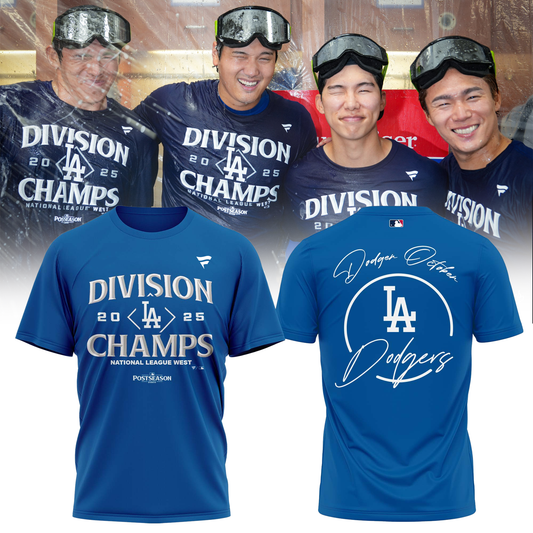 Los Angeles Dodgers 2025 NL West Division Champions T-Shirt
