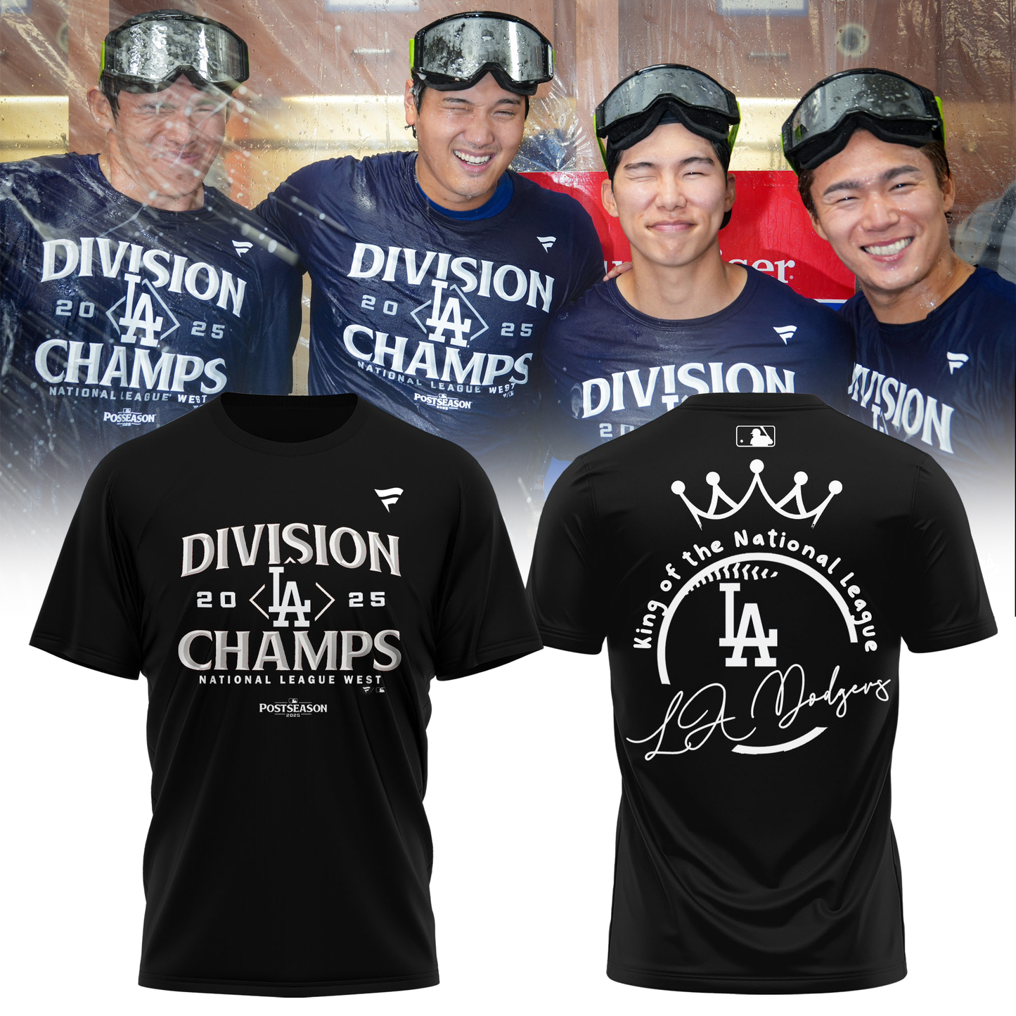 Los Angeles Dodgers 2025 NL West Division Champions T-Shirt