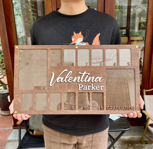 School Picture Frame PreK-12, School Years Photo Frame, Personalized Grade School Photo Frame, Senior Picture Gift