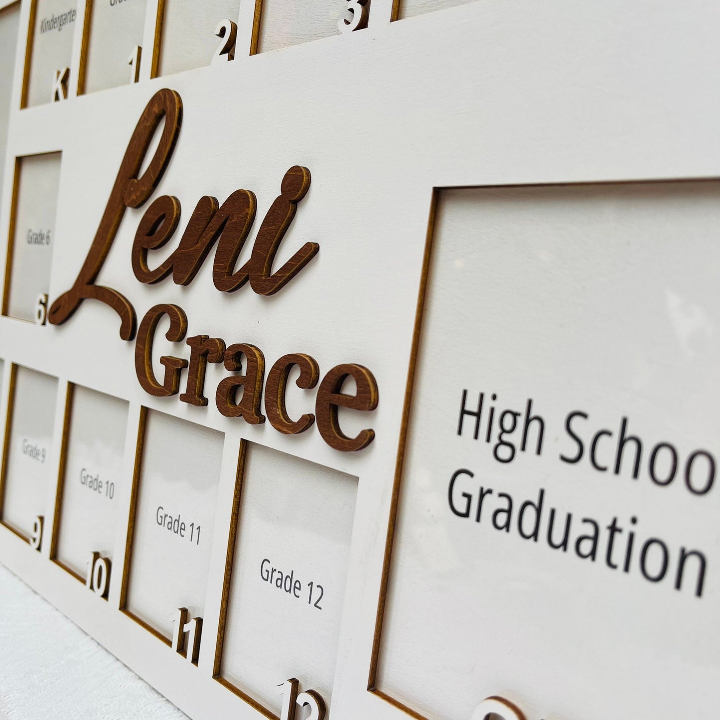 School Years Photo Frame, Pre K to Graduation School Picture Frame, Personalized Grade School Photo Frame, Senior Picture Gift