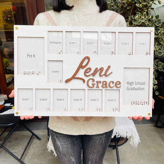 School Years Photo Frame, Pre K to Graduation School Picture Frame, Personalized Grade School Photo Frame, Senior Picture Gift