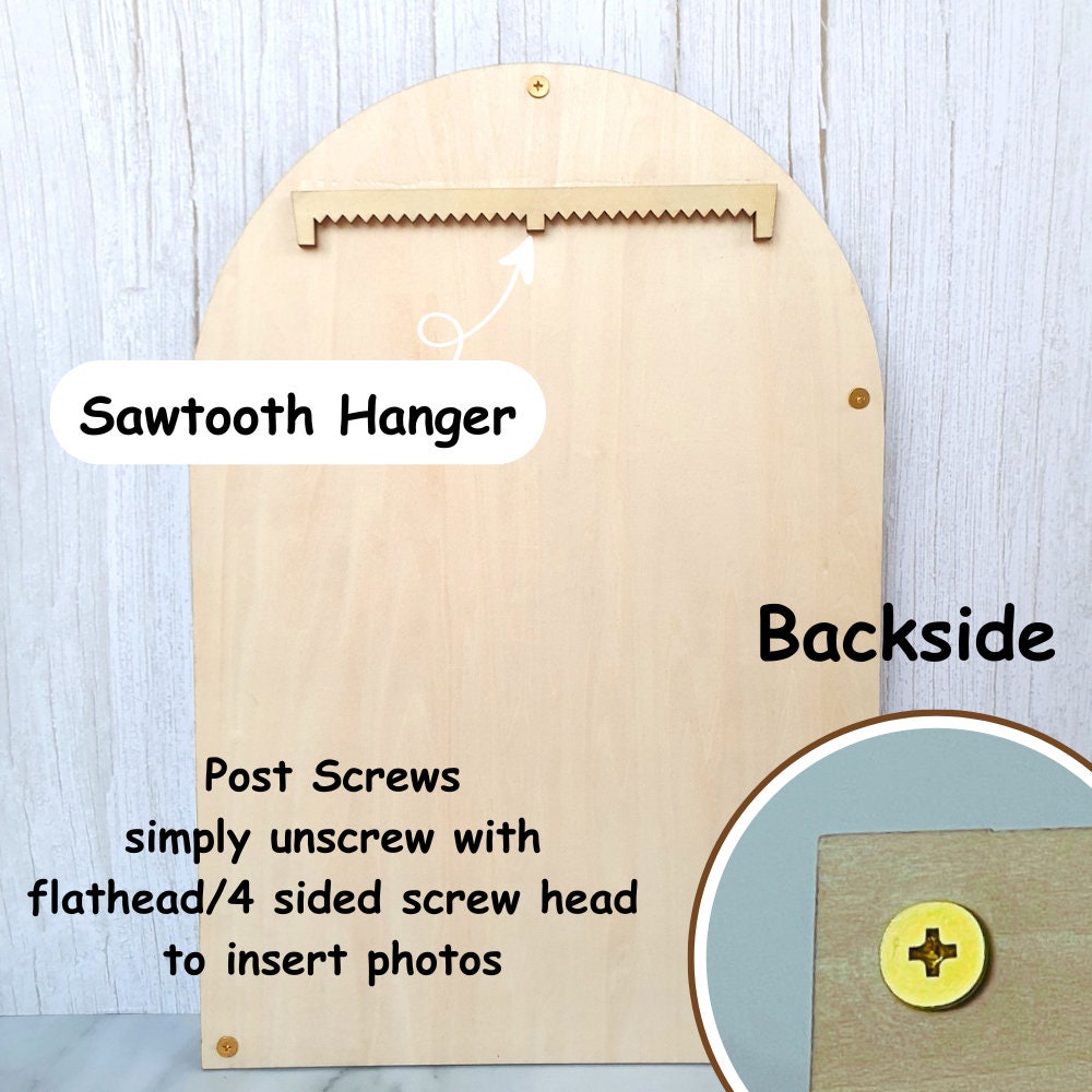 Baby Birth through One Year Monthly Picture Frame Wall Art, Personalized Wooden Photo Frame for Baby, Baby Gift