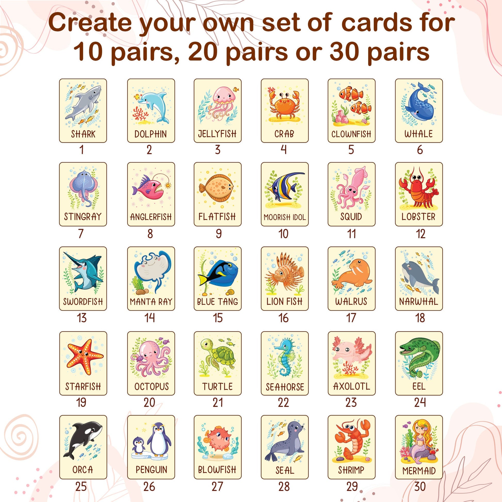 Memory Game for Kids - Matching Cards - Wood Montessori Toys - Learning Toys For Toddlers - Farm Animals Matching Cards- Gift for Kids